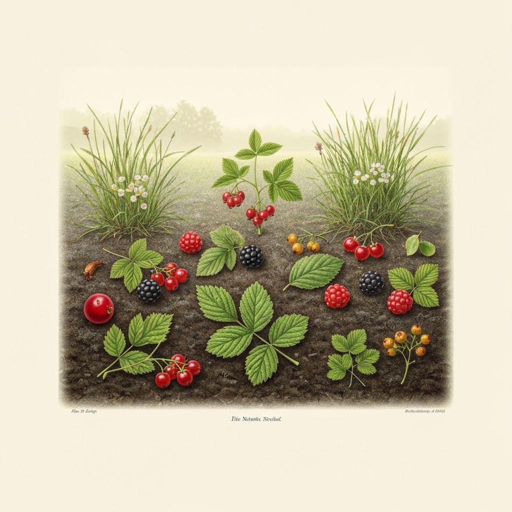 Beeren und grünes Blattgemüse